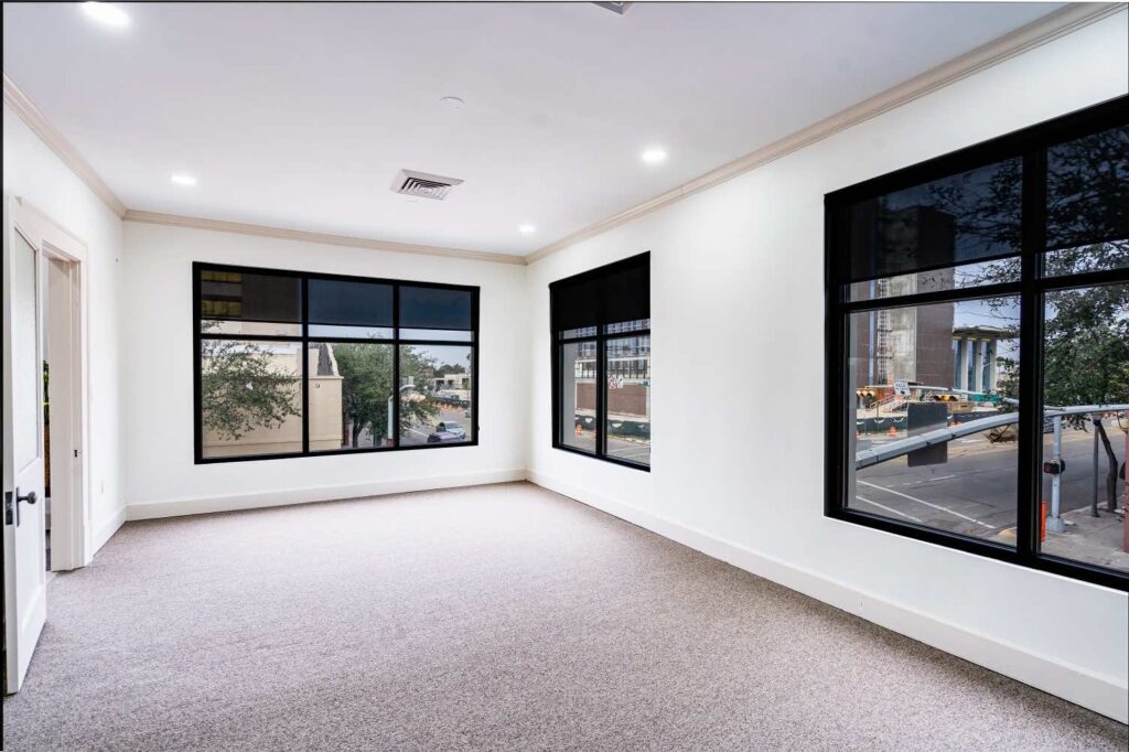 a view of a coworking space close to the courthouse in edinburg